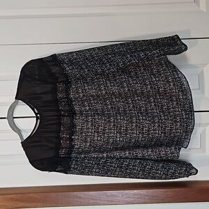 White House Black Market size 10 Black and white blouse.